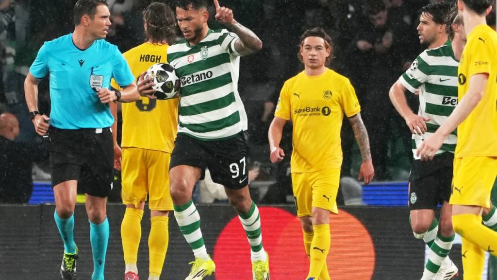 Der Schweizer Referee Sandro Schärer pfiff die grosse Aufholjagd von Sporting Lissabon gegen das Überraschungsteam aus Norwegen