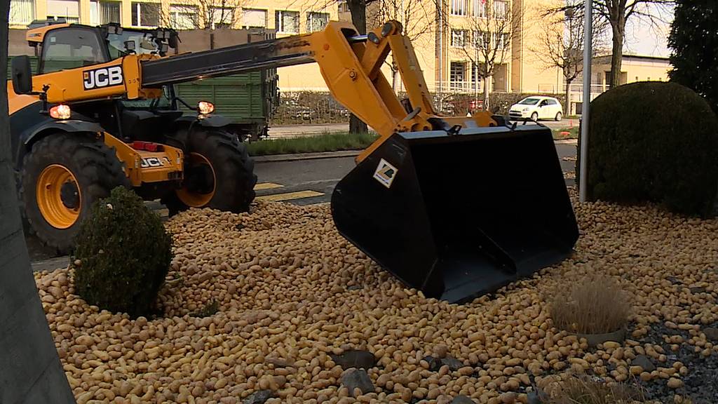 Frauenfeld (TG): Anhänger gekippt – Traktorfahrer verliert mehrere Tonnen Kartoffeln