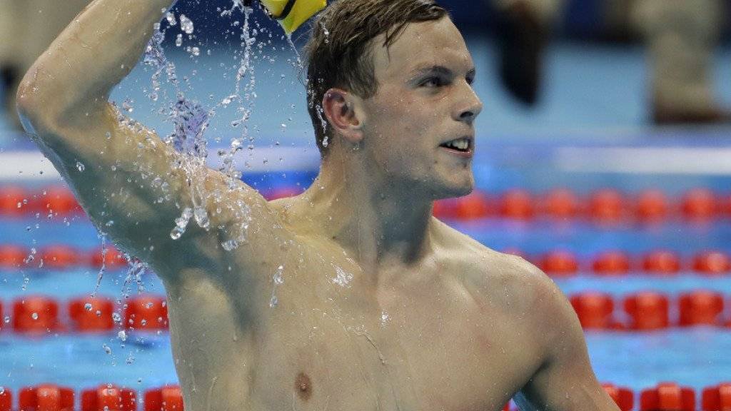 Erst 18 Jahre alt und schon mit Olympia-Gold über 100 m Crawl: der Australier Kyle Chalmers