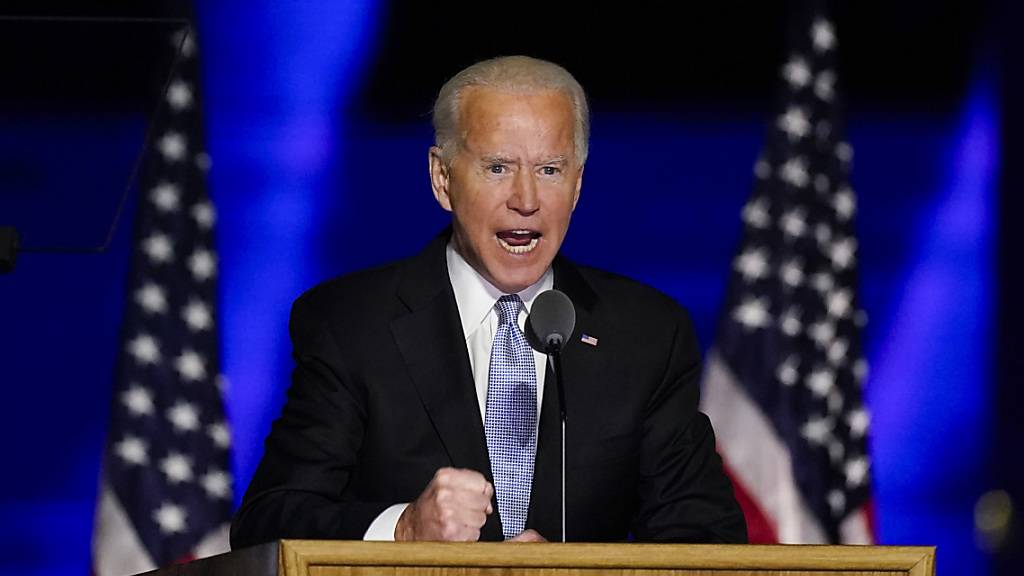 Joe Biden bei einer Ansprache in Wilmington, Delaware. Foto: Andrew Harnik/AP/dpa