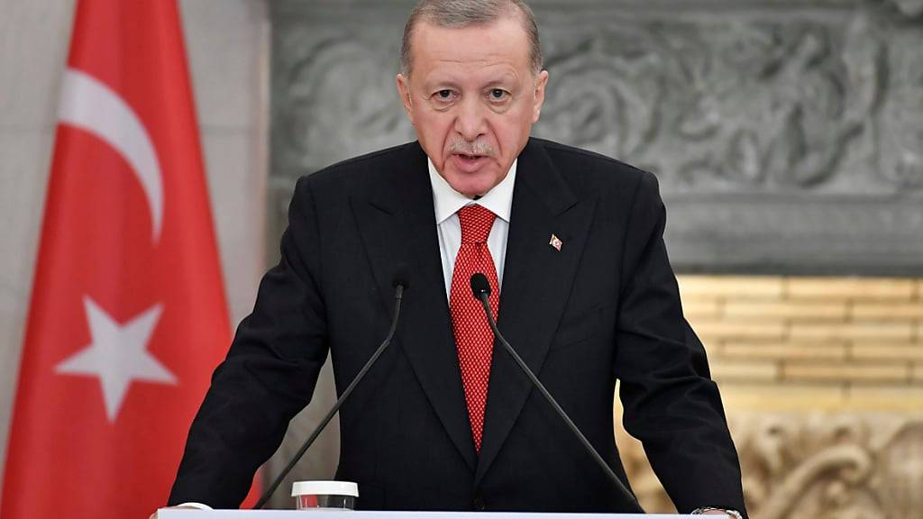 Der türkische Präsident Recep Tayyip Erdogan hat den israelischen Ministerpräsidenten Benjamin Netanjahu erneut für das Vorgehen im Gaza-Krieg angegriffen. (Archivbild) Foto: Michael Varaklas/AP/dpa