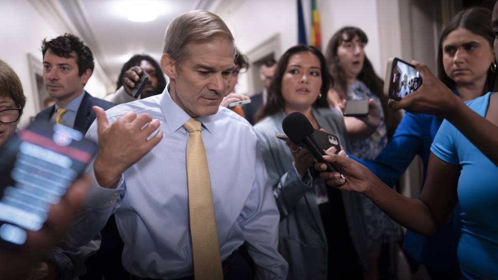 Der republikanische Hardliner Jim Jordan kandidiert für den Vorsitz im US-Repräsentantenhaus. Foto: J. Scott Applewhite/AP