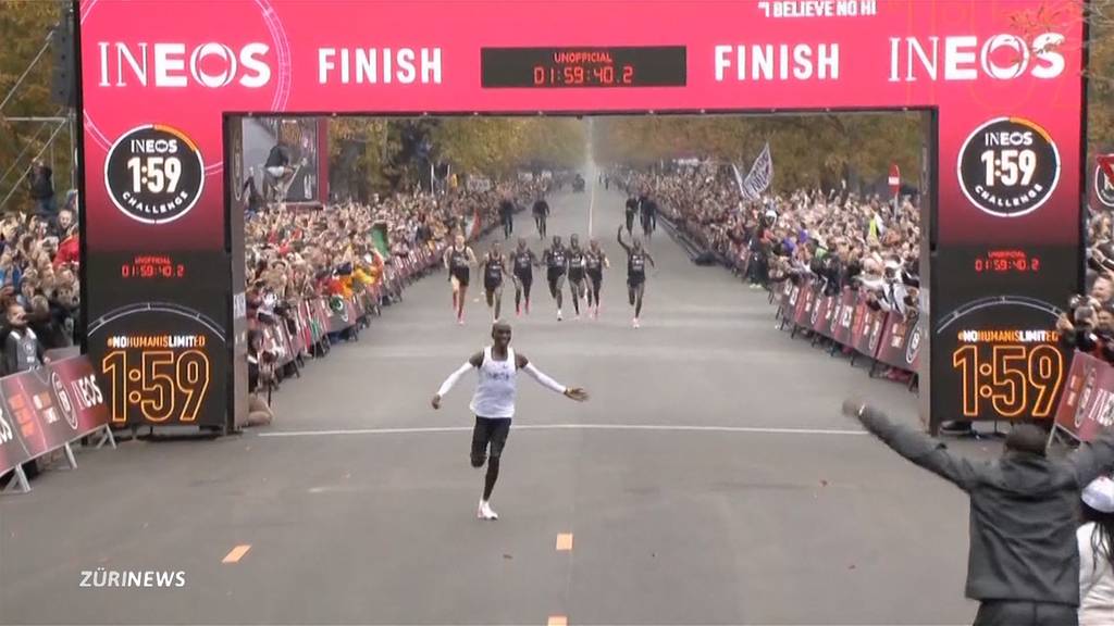 1:59:40 Stunden: Eliud Kipchoge durchbricht Marathon-Schallmauer