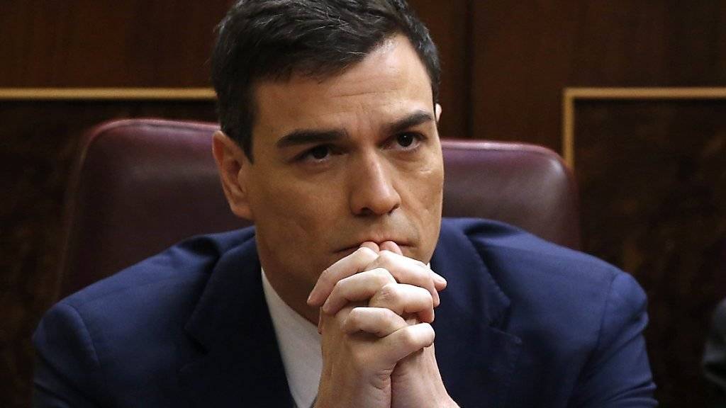 Pedro Sánchez strebt den Posten des Regierungschefs in Spanien an - er dürfte allerdings kaum Chancen haben, da ihm die nötige Mehrheit im Parlament fehlt.