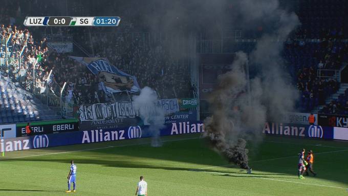 Klage wegen Pyro beim Spiel Luzern – St. Gallen