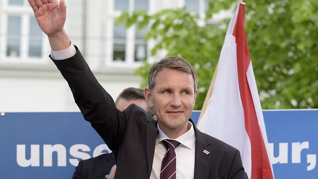 Der umstrittene Thüringer Landesvorsitzende der AfD, Björn Höcke, bei einer Veranstaltung in Erfurt im Mai 2016.