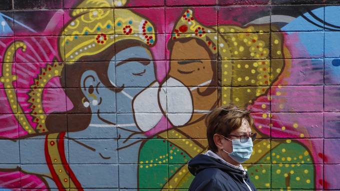 Weltweite Graffitikunst während Corona-Pandemie