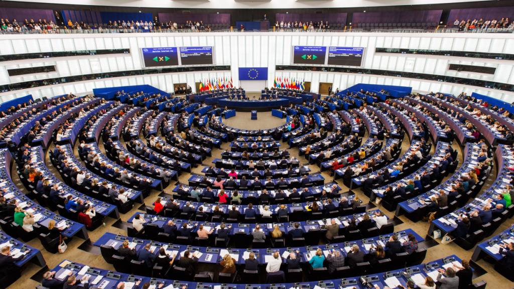 ARCHIV - Plenarsitzung des Europäischen Parlaments in Straßburg. Foto: Philipp von Ditfurth/dpa/Archiv