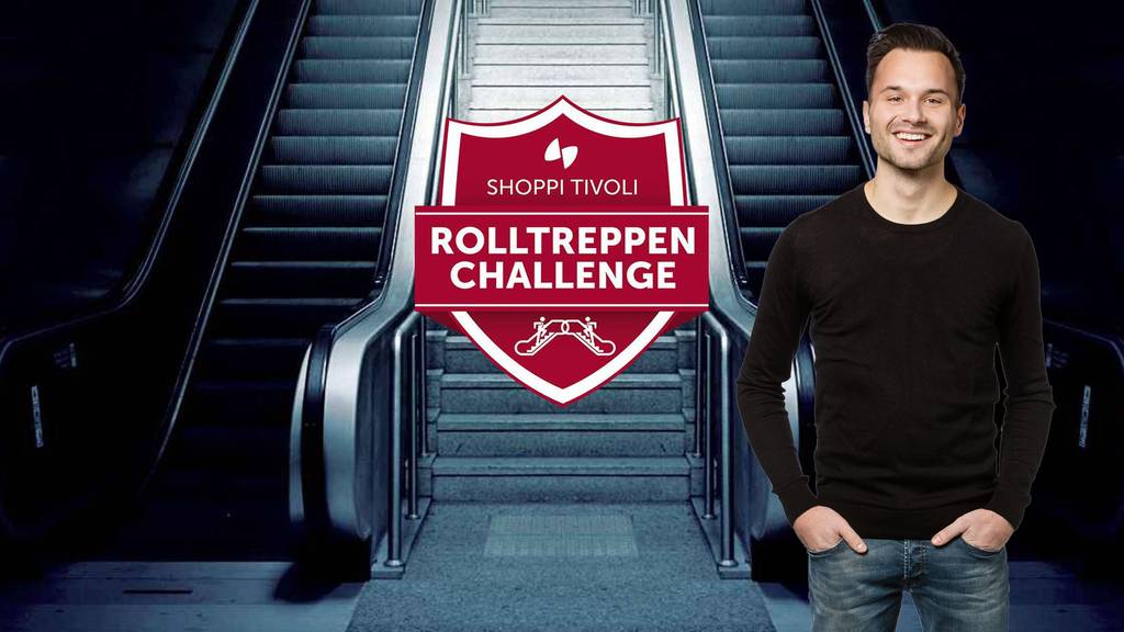 Rolltreppen Challenge - Verteidigt mit André Sauser den Titel