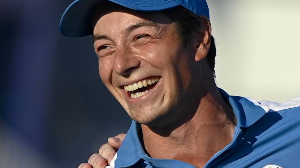 Der Norweger Viktor Hovland freut sich nach dem tollen Start des europäischen Teams