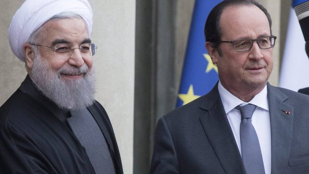 Ruhani und Hollande am Donnerstag in Paris.
