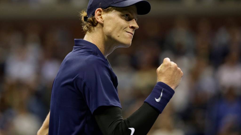 Die Siegerfaust, ein gewohntes Bild: Jannik Sinner lässt am US Open seinem Landsmann Lorenzo Musetti im Viertelfinal nicht den Hauch einer Chance