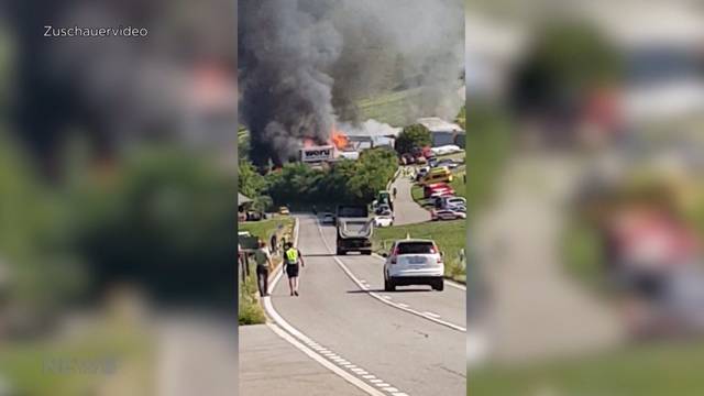 Bigenthal: 4 Personen bei Brand verletzt