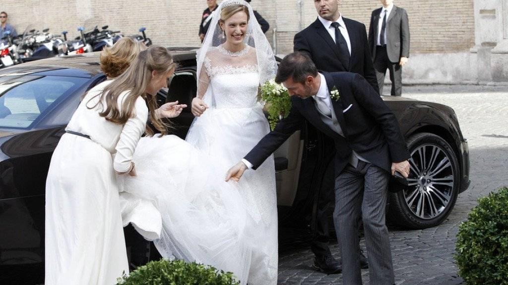 Elisabetta Maria Rosboch von Wolkenstein und Prinz Amedeo bei ihrer Hochzeit vor zwei Jahren. Nun haben sie ihr erstes Kind bekommen. (Archivbild)