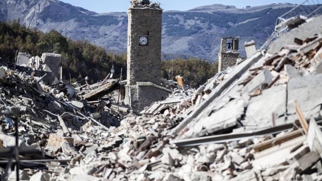 ARCHIV - Das schwere Erdbeben im italienischen Amatrice ist fünf Jahre her. Foto: Massimo Percossi/ANSA/dpa