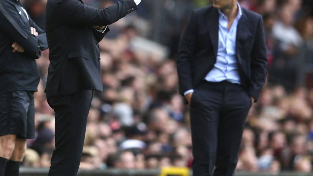 Frank Lampard (rechts) erlebte einen Horrorstart in die Saison - Ole Gunnar Solskjaer (links) dirigierte sein Manchester United in aller Ruhe zum klaren Sieg