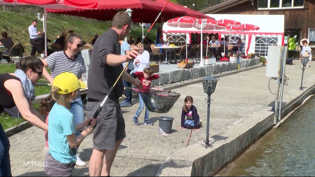 In Kienberg konnten die Gäste ihre Fische selber angeln
