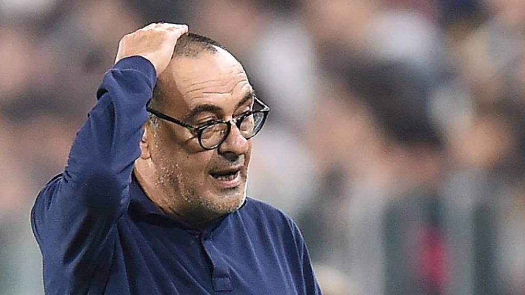 Juventus-Trainer Maurizio Sarri sah in Lecce nur ein 1:1 seiner Mannschaft.