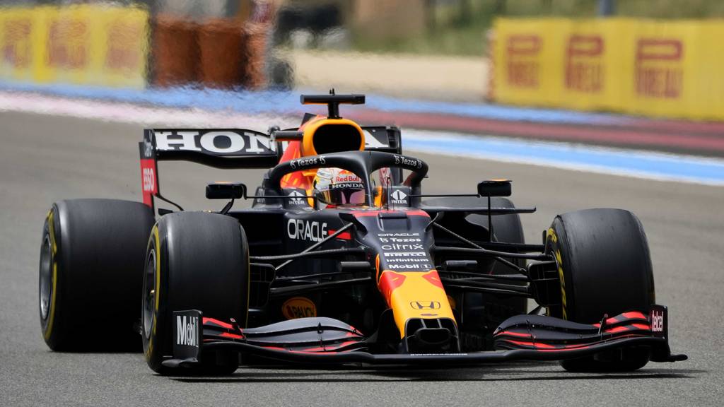Red Bull driver Max Verstappen of the Netherlands steers his car during the French Formula One Grand Prix at the Paul Ricard racetrack in Le Castellet, southern France, Sunday, June 20, 2021. 