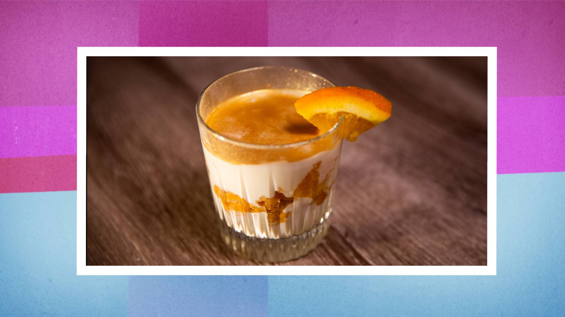Orangen-Amaretto-Quark Dessert