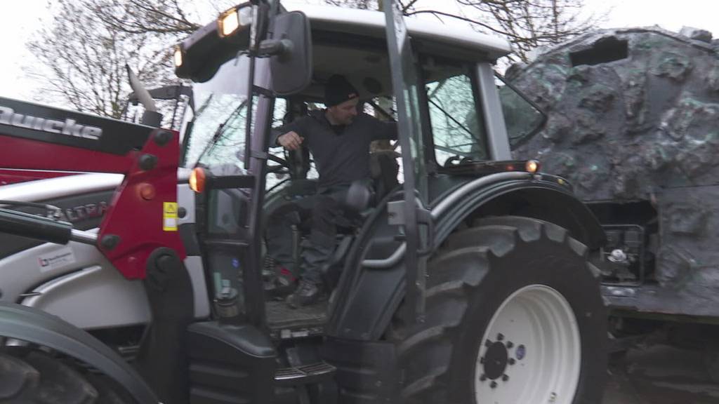 Mit einer Wagengruppe am Dagmerseller Fasnachtsumzug
