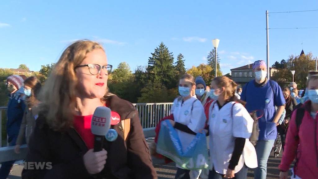 „Walk of Care“ in Bern: Für bessere Konditionen im Pflegeberuf