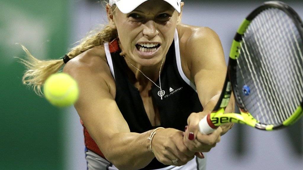Mühte sich in Indian Wells vergeblich: Caroline Wozniacki scheiterte an der jungen Russin Daria Kasatkina