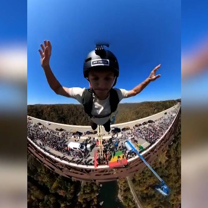 Basejumper begeistert mit spektakulärem Video das Internet