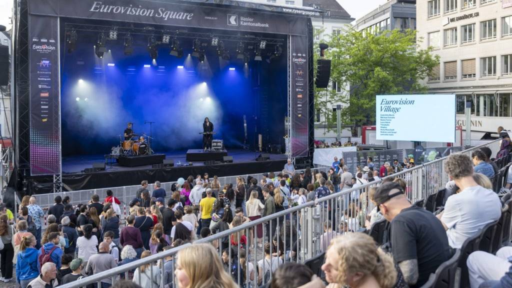 Während dem Eurovision Song Contest heisst der Barfüsserplatz in Basel «Eurovision Square».