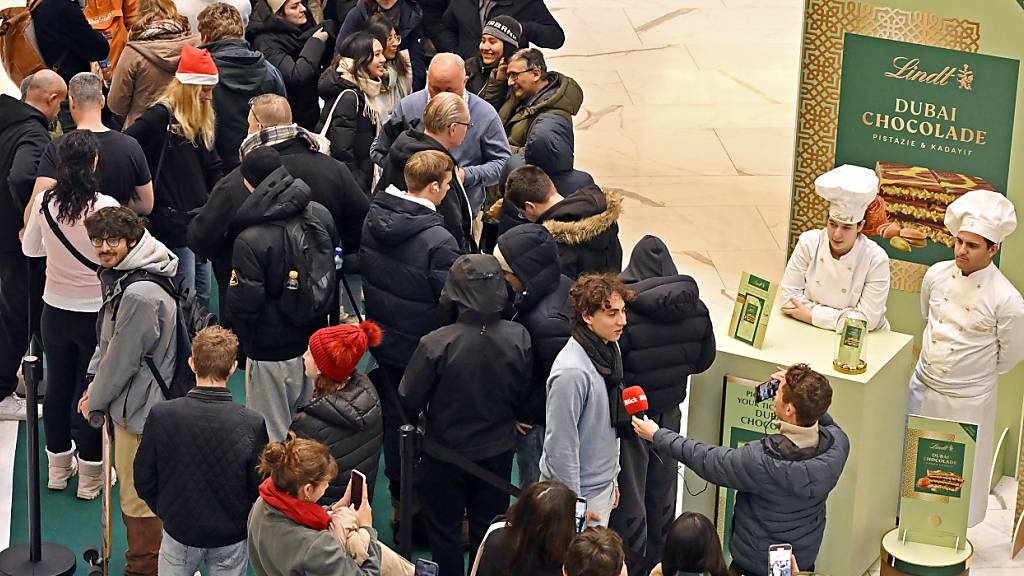 Die Dubai-Schokolade hat auch in der Schweiz einen Run ausgelöst. (Bild: Keystone-Fotograf Walter Bieri)