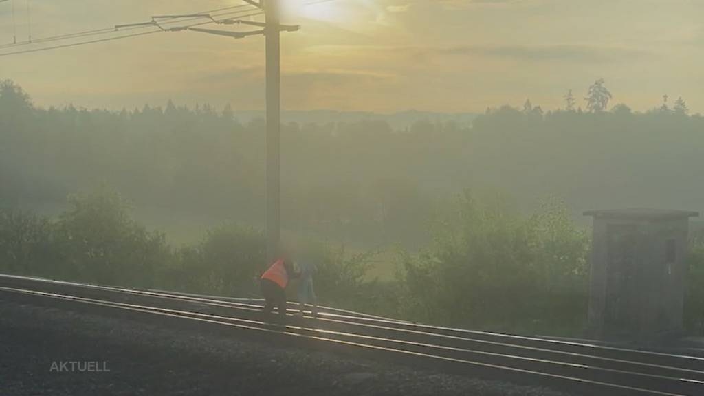 Mysteriös: Ein 7-jähriger Knabe spaziert im Pyjama auf den SBB Geleisen