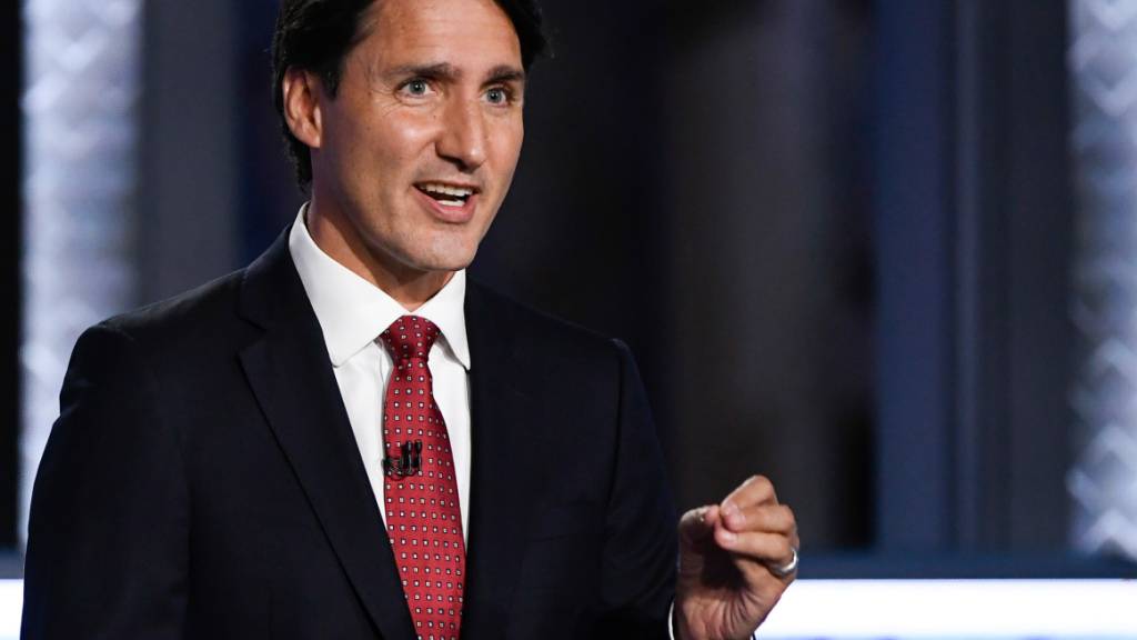 ARCHIV - Justin Trudeau, Premierminister von Kanada und Parteivorsitzende der Liberalen, spricht während einer Debatte. (Archivbild) Foto: Justin Tang/The Canadian Press via ZUMA/dpa
