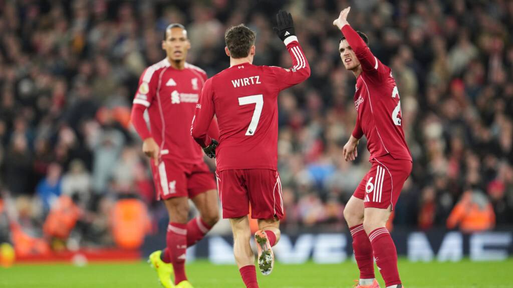 Florian Wirtz muss weiter auf das erste Pflichtspieltor mit dem FC Liverpool warten, war aber beim 1:1 mit seinem Schuss entscheidend