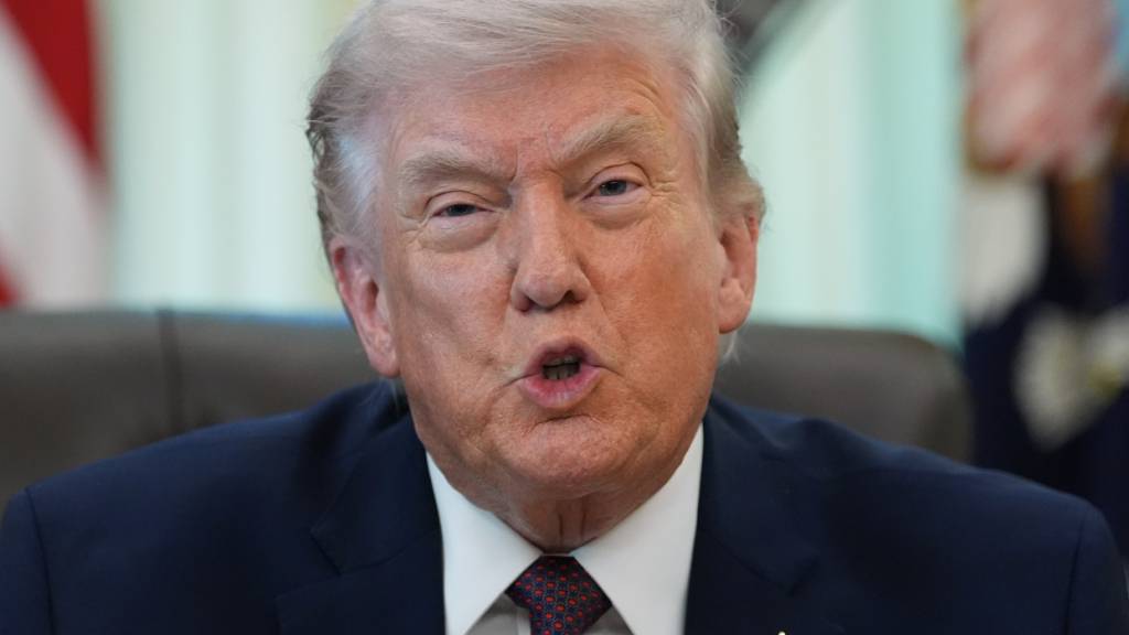 US-Präsident Donald Trump spricht im Oval Office des Weißen Hauses. Foto: Alex Brandon/AP/dpa