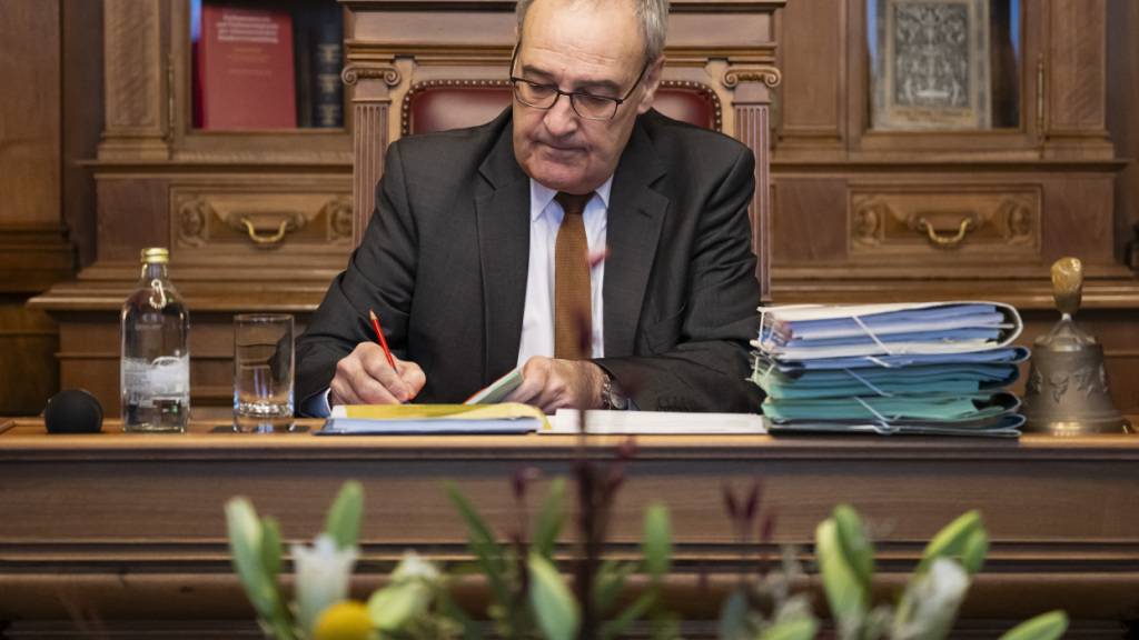 Bundespräsident Guy Parmelin und der Gesamtbundesrat reagieren auf den Kriegsausbruch in Nahost. (Archivbild)