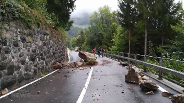 Starker Regen und heftiger Wind provozierten Felssturz