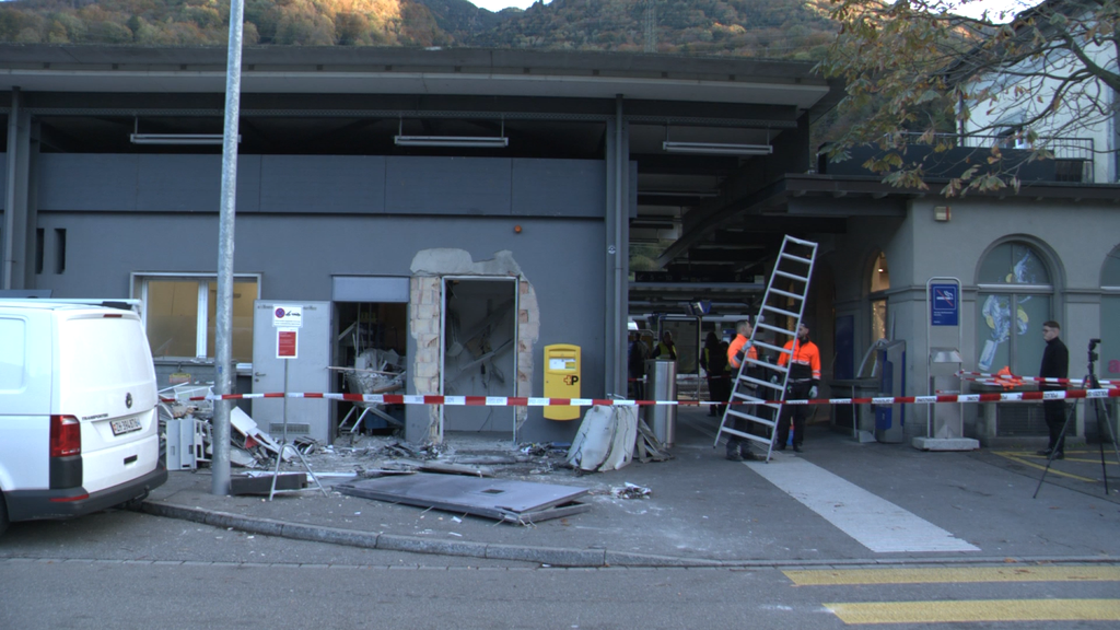 Grosser Schaden nach Bankomatsprengung in Ziegelbrücke