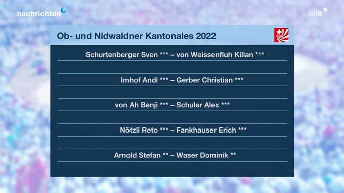 Schwingen: Spitzenpaarungen am Ob- und Nidwaldner Kantonalen