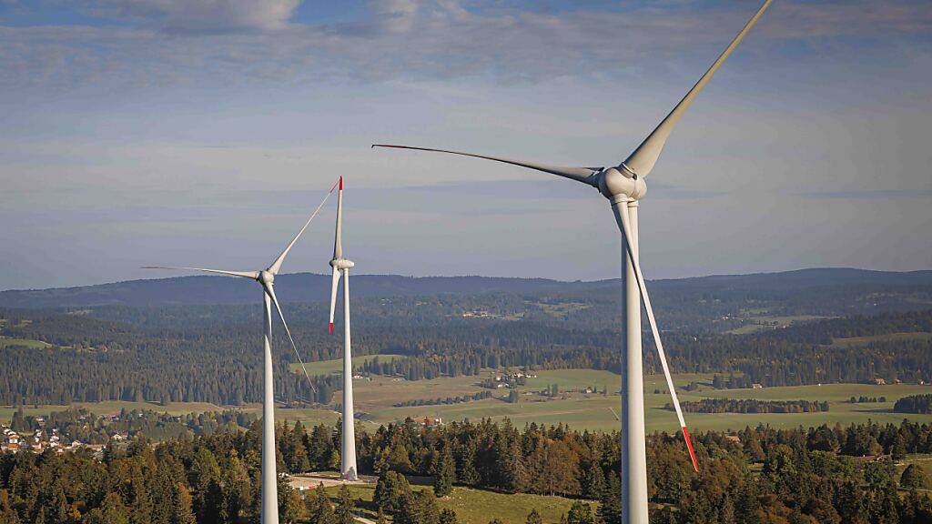 In letzten Oktober ist in Saint-Croix VD ein Windpark in Betrieb gegangen. (Archivaufnahme)