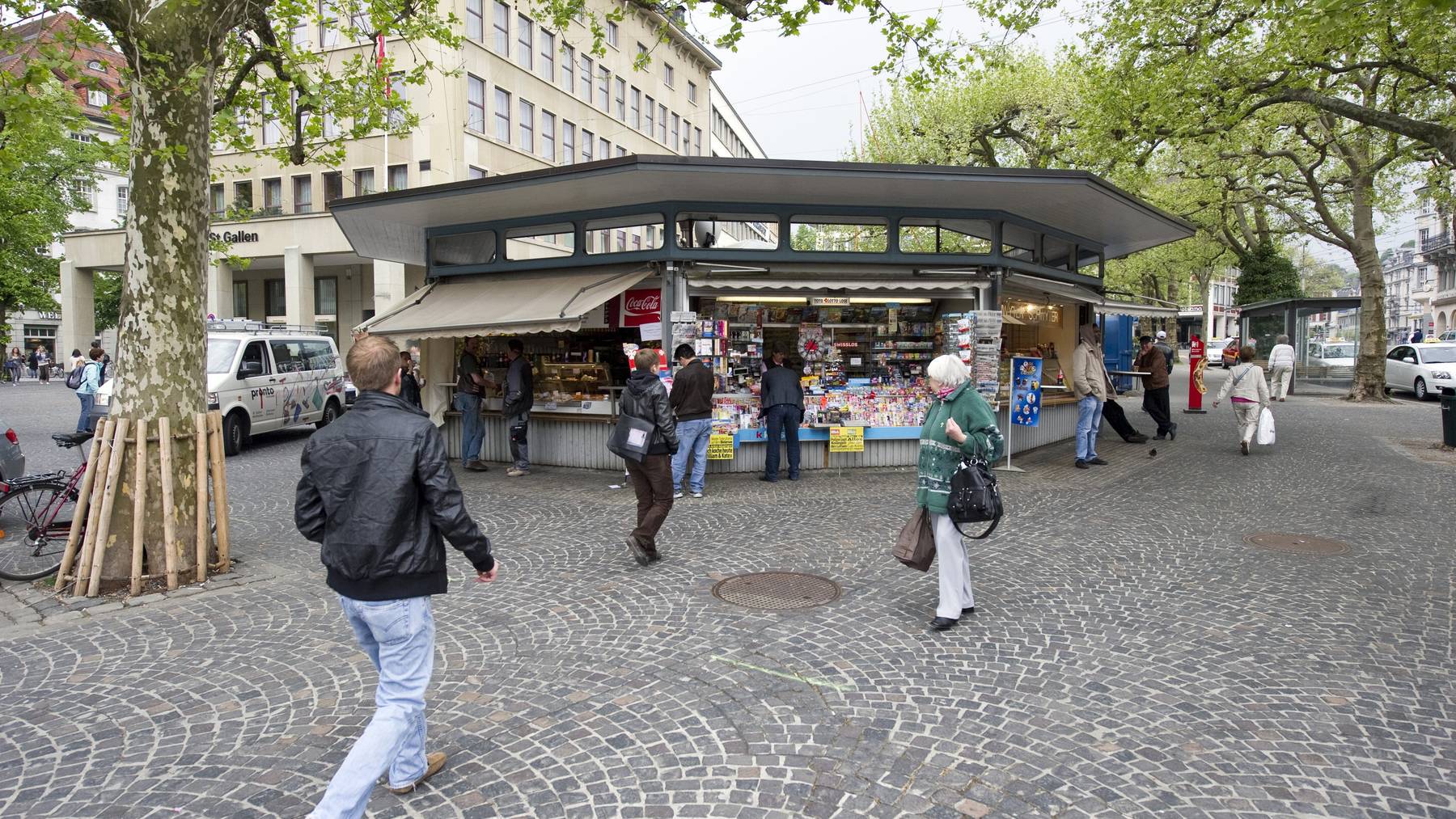Die Bewohner von St.Gallen wünschen sich einen Marktplatz zum Verweilen, hier im Bild die Marktplatz-Rondelle. (Archiv)
