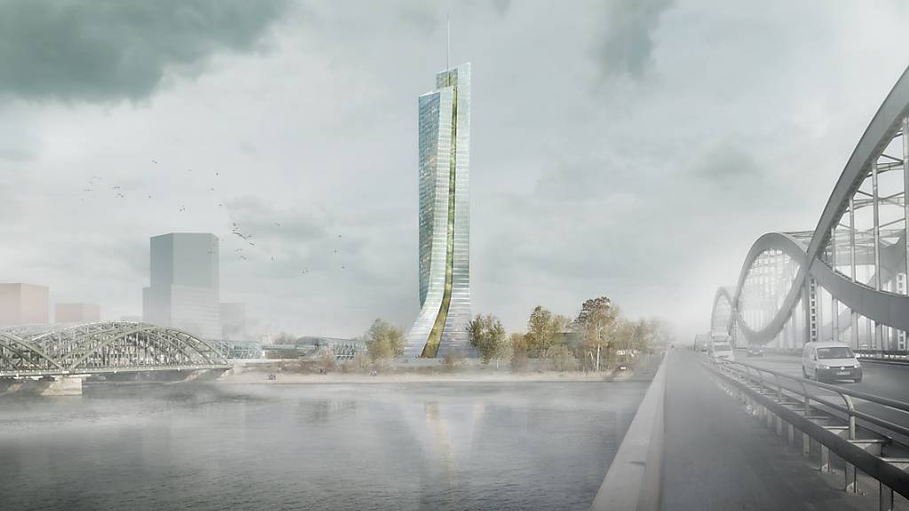 Die undatierte Visualisierung zeigt den geplanten «Elbtower» an den Elbbrücken in Hamburg. Einem Bericht zufolge erwägt der Milliardär Klaus-Michael Kühne die Übernahme der derzeit grössten Baustelle des kriselnden Immobilienimperiums Signa.