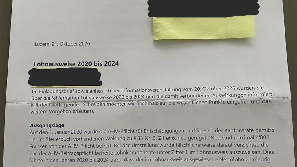 Grosse Steuerpanne in Luzern: Kantonsparlamentarier müssen nachzahlen