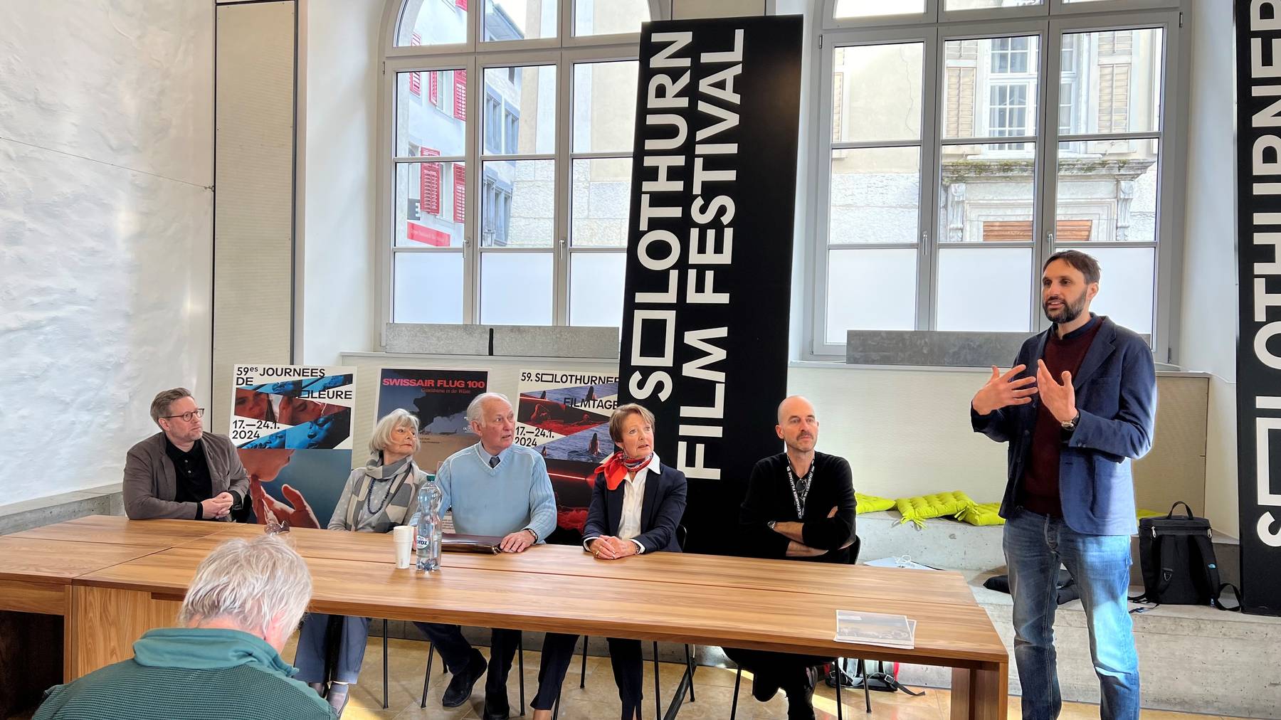 Medienkonferenz, Solothurner Filmtage zu Swissair Flug 100