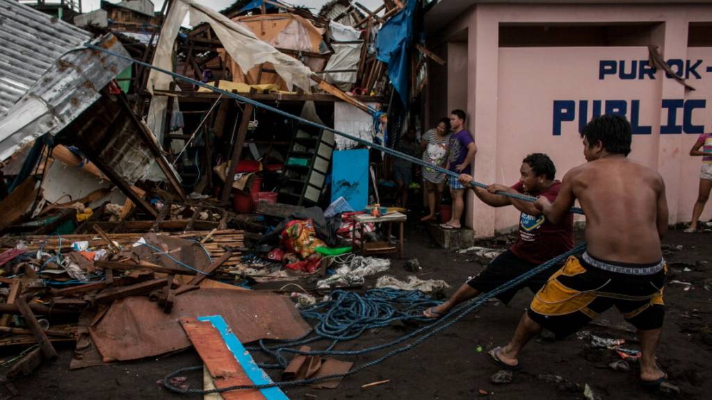 Taifun «Kammuri» richtete auf den Philippinen unter anderem in der im Osten des Landes gelegenen Stadt Legazpi City schwere Schäden an.