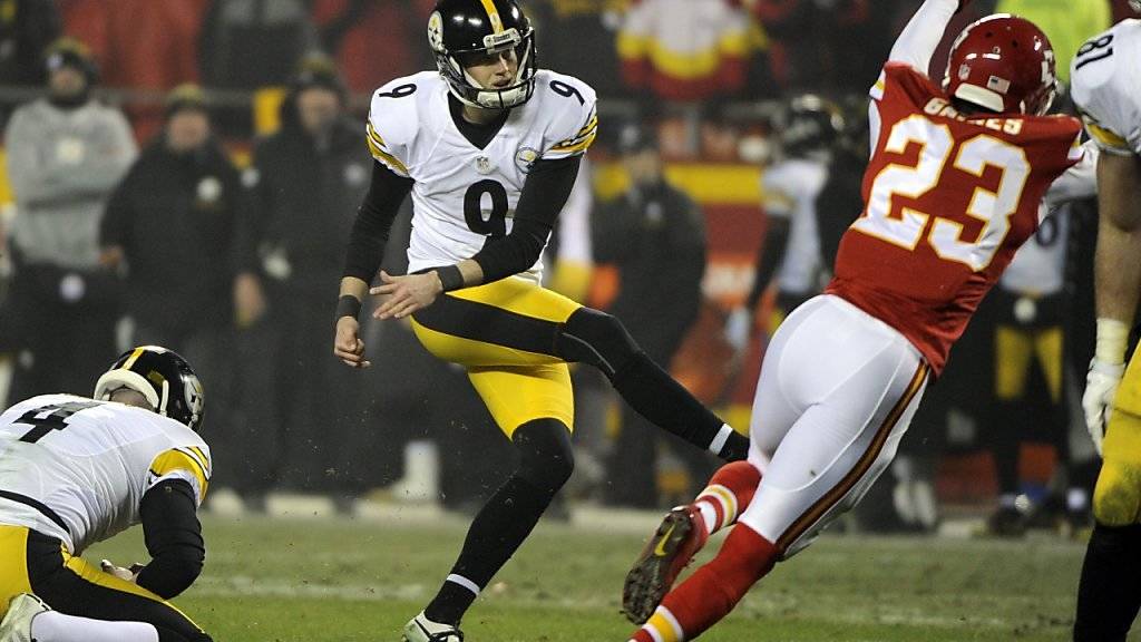 Chris Boswell führte die Pittsburgh Steelers dank sechs Field Goals gegen die Kansas City Chiefs in die Playoff-Halbfinals