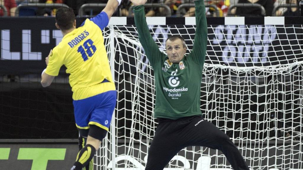 Brasilien (im Bild ein Abschluss von Felipe Borges) verblüfft an der Handball-WM mit einem Sieg in der Hauptrunde in Köln über Kroatien