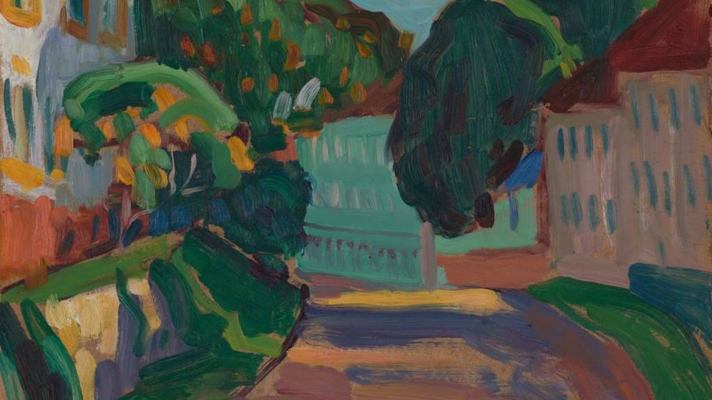 Das Kunstmuseum Basel hat das 1908 entstandene Gemälde «Griesbräu. Obere Hauptstrasse in Murnau» der deutschen Expressionistin Gabriele Münter aus einer Schweizer Privatsammlung erworben.