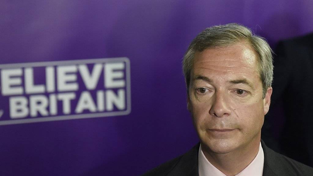 Er geht: Brexit-Befürworter Nigel Farage tritt als UKIP-Chef zurück. (Archiv)