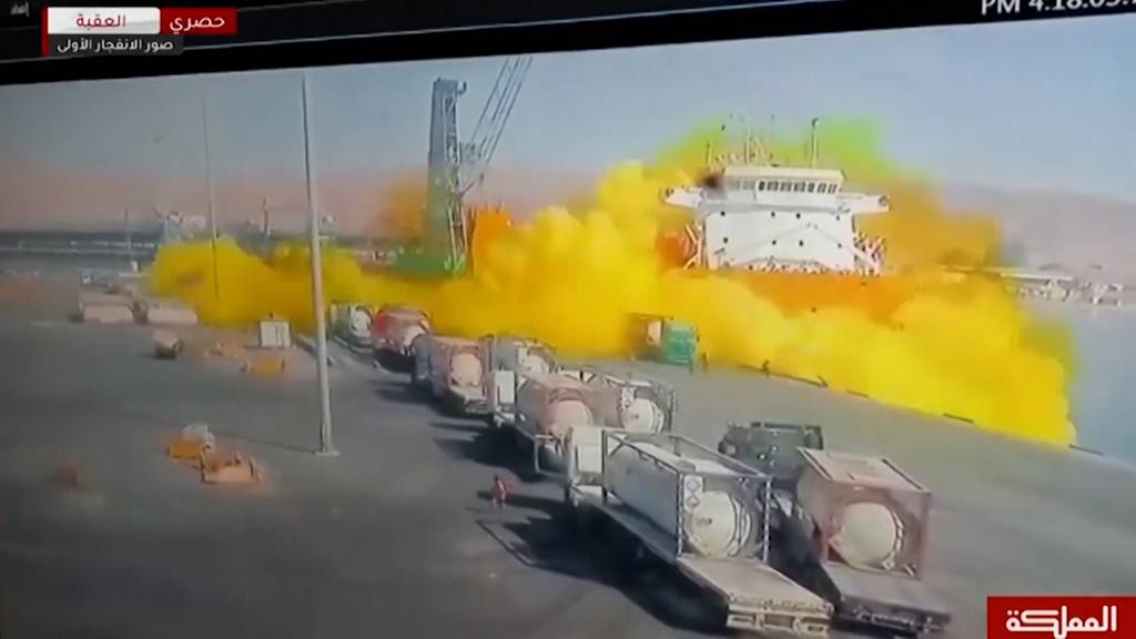 Jordanien: Hafenkran lässt Chlorgas-Tank fallen – mindestens 13 Tote und über 200 Verletzte