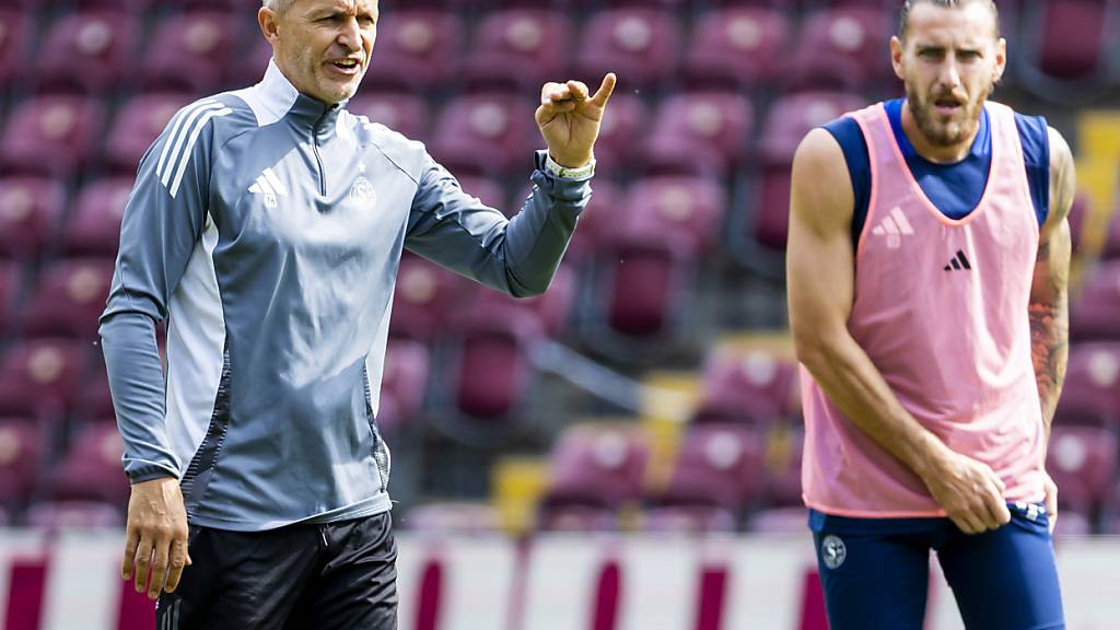 Servette-Trainer Thomas Häberli im Abschlusstraining vor dem Heimspiel gegen Braga in der Europa-League-Qualifikation